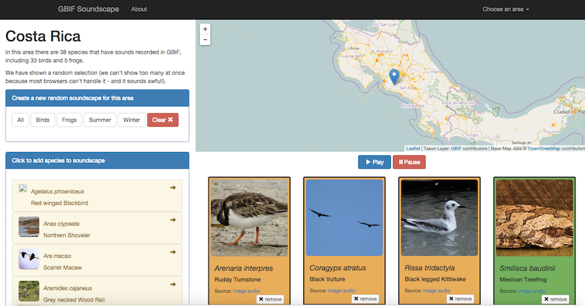 costa rica region selected